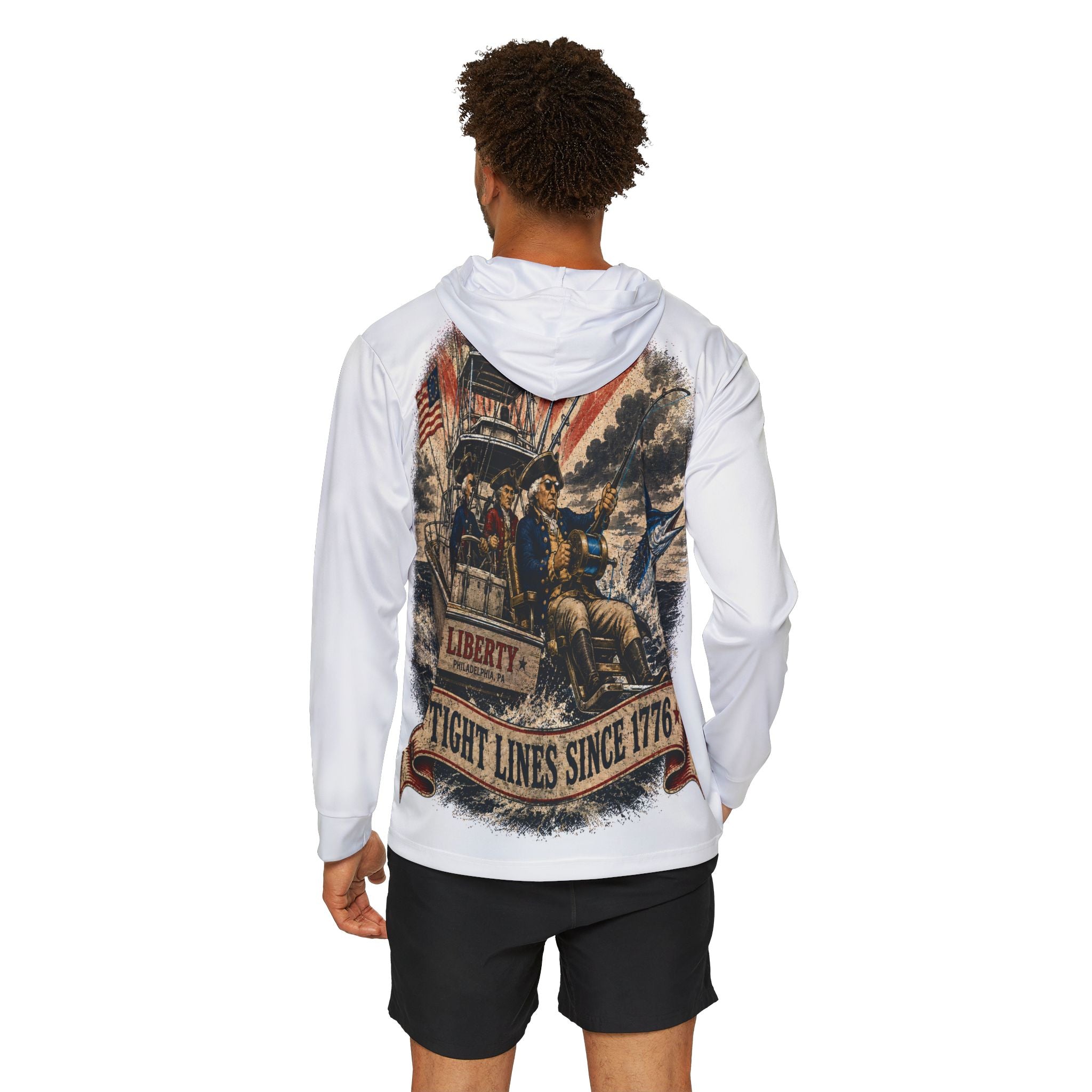 Tightlines Since 1776 Performance Shirt — Founding Fathers 1776